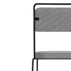 Kit 2 Cadeiras Estofadas Elis F02 Linho 762 Cinza - Mpozenato