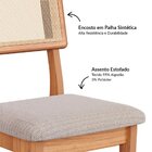 Kit 2 Cadeiras Estofadas Encosto Telado Estrutura 100% Mdf Bo