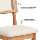 Kit 2 Cadeiras Estofadas Encosto Telado Estrutura 100% Mdf Bo