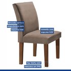 Kit 2 Cadeiras Estofadas Espanha Espresso Móveis