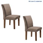 Kit 2 Cadeiras Estofadas Espanha Espresso Móveis