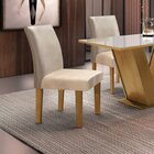 Kit 2 Cadeiras Estofadas Espanha Espresso Móveis