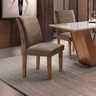 Kit 2 Cadeiras Estofadas Espanha Espresso Móveis