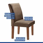 Kit 2 Cadeiras Estofadas Espanha Espresso Móveis