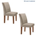 Kit 2 Cadeiras Estofadas Espanha Espresso Móveis