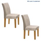 Kit 2 Cadeiras Estofadas Espanha Espresso Móveis