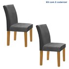 Kit 2 Cadeiras Estofadas Espanha Espresso Móveis