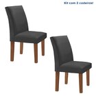 Kit 2 Cadeiras Estofadas Espanha Espresso Móveis