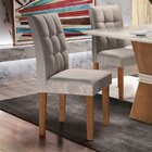 Kit 2 Cadeiras Estofadas Hobby Espresso Móveis