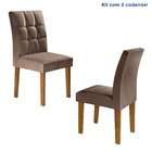 Kit 2 Cadeiras Estofadas Hobby Espresso Móveis