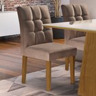 Kit 2 Cadeiras Estofadas Hobby Espresso Móveis