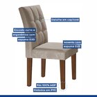 Kit 2 Cadeiras Estofadas Hobby Espresso Móveis Chocolate/cinza