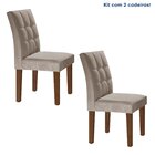 Kit 2 Cadeiras Estofadas Hobby Espresso Móveis Chocolate/cinza