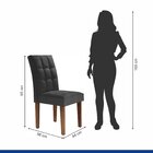 Kit 2 Cadeiras Estofadas Hobby Espresso Móveis Chocolate/off