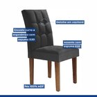 Kit 2 Cadeiras Estofadas Hobby Espresso Móveis Chocolate/off