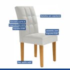 Kit 2 Cadeiras Estofadas Hobby Espresso Móveis Cinamomo/off W