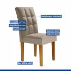 Kit 2 Cadeiras Estofadas Hobby Espresso Móveis Ypê/off White/