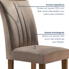 Kit 2 Cadeiras Estofadas Laguna Espresso Móveis Chocolate/sue