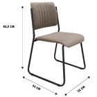 Kit 2 Cadeiras Estofadas Lunis Veludo 401 F02 Cappucino - Mpo