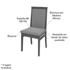 Kit 2 Cadeiras Estofadas Madeira Maciça Sala De Jantar Nora C
