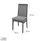 Kit 2 Cadeiras Estofadas Madeira Maciça Sala De Jantar Nora C