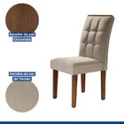 Kit 2 Cadeiras Estofadas Madri Espresso Móveis Chocolate/off