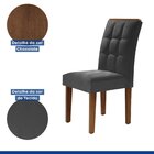 Kit 2 Cadeiras Estofadas Madri Espresso Móveis Chocolate/off