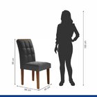 Kit 2 Cadeiras Estofadas Madri Espresso Móveis Chocolate/off