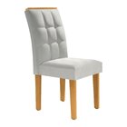 Kit 2 Cadeiras Estofadas Madri Espresso Móveis Cinamomo/off W