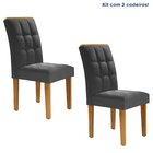 Kit 2 Cadeiras Estofadas Madri Espresso Móveis Ypê/off White/