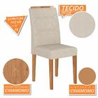 Kit 2 Cadeiras Estofadas Manila Cinamomo/suede Bege - Móveis