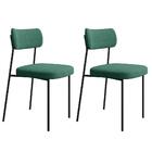 Kit 2 Cadeiras Estofadas Milli Veludo 403 F02 Verde - Mpozena