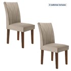 Kit 2 Cadeiras Estofadas Moscou Espresso Móveis Chocolate/off