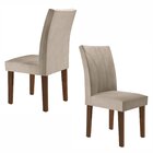 Kit 2 Cadeiras Estofadas Moscou Espresso Móveis Chocolate/off