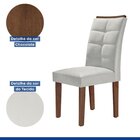 Kit 2 Cadeiras Estofadas Nápoles Espresso Móveis Chocolate/of