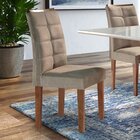 Kit 2 Cadeiras Estofadas Nápoles Espresso Móveis Chocolate/su