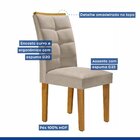 Kit 2 Cadeiras Estofadas Nápoles Espresso Móveis Ypê/off Whit