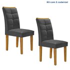 Kit 2 Cadeiras Estofadas Nápoles Espresso Móveis Ypê/off Whit