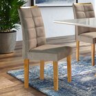 Kit 2 Cadeiras Estofadas Nápoles Espresso Móveis Ype/suede Pe