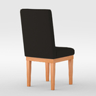 Kit 2 Cadeiras Estofadas Para Mesa De Jantar  Preta