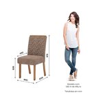 Kit 2 Cadeiras Estofadas Para Mesa De Jantar Esther Nature/ca