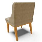 Kit 2 Cadeiras Estofadas Para Sala De Jantar Base Fixa De Mad