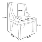 Kit 2 Cadeiras Estofadas Para Sala De Jantar Base Fixa De Mad