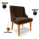 Kit 2 Cadeiras Estofadas Para Sala De Jantar Base Fixa De Mad