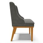 Kit 2 Cadeiras Estofadas Para Sala De Jantar Base Fixa De Mad