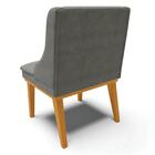 Kit 2 Cadeiras Estofadas Para Sala De Jantar Base Fixa De Mad