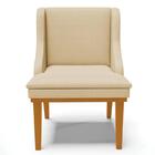 Kit 2 Cadeiras Estofadas Para Sala De Jantar Base Fixa De Mad