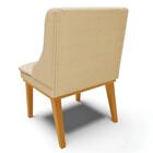 Kit 2 Cadeiras Estofadas Para Sala De Jantar Base Fixa De Mad