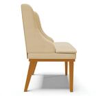 Kit 2 Cadeiras Estofadas Para Sala De Jantar Base Fixa De Mad