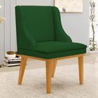 Kit 2 Cadeiras Estofadas Para Sala De Jantar Base Fixa De Mad